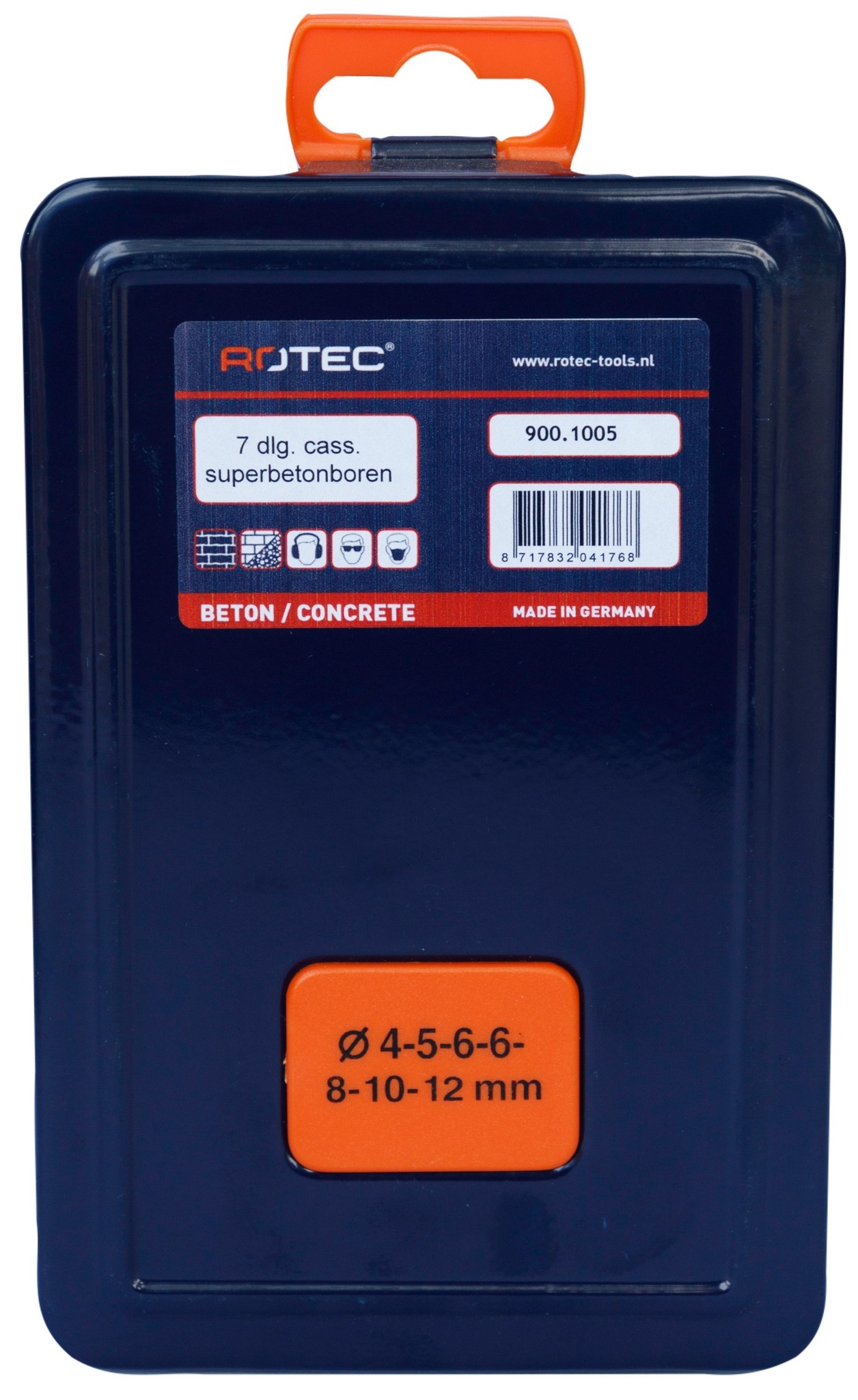 Rotec Super betonborenset Type 220  7-delig  ø 4-12 mm