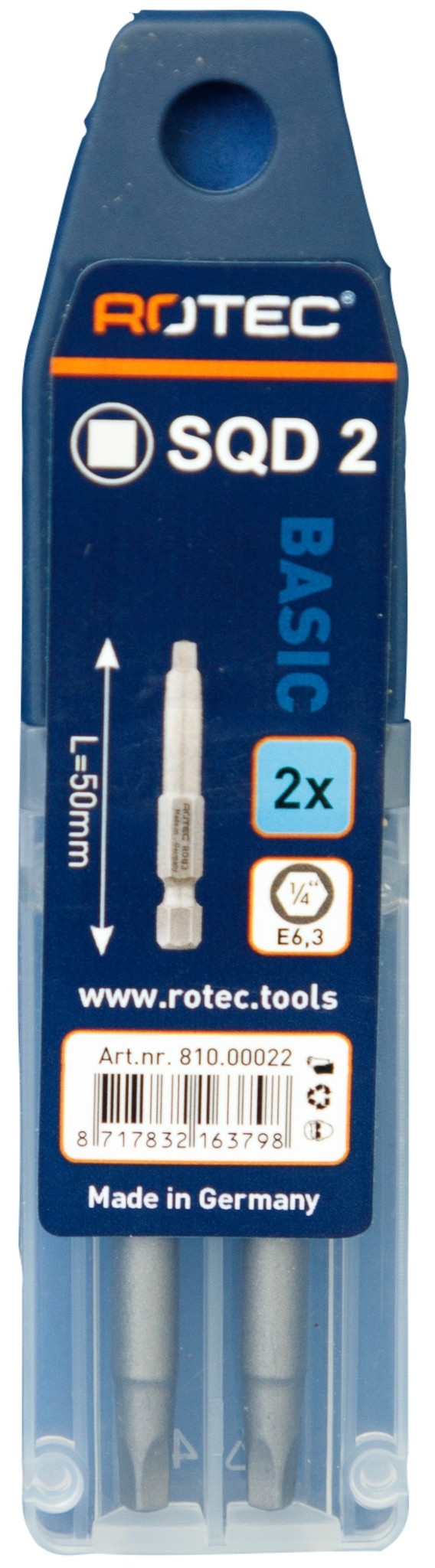 PRO Bit SQD-2   25 mm (vierkant robertson) 2 stuks