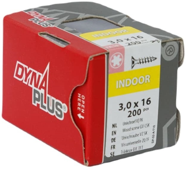 DYNAPLUS UNISCHROEF VZ PK TX-10 3.0X16 (200)