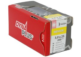 Dynaplus  Unischroef VZ PK TX-10 3.0X25 - 200 stuks