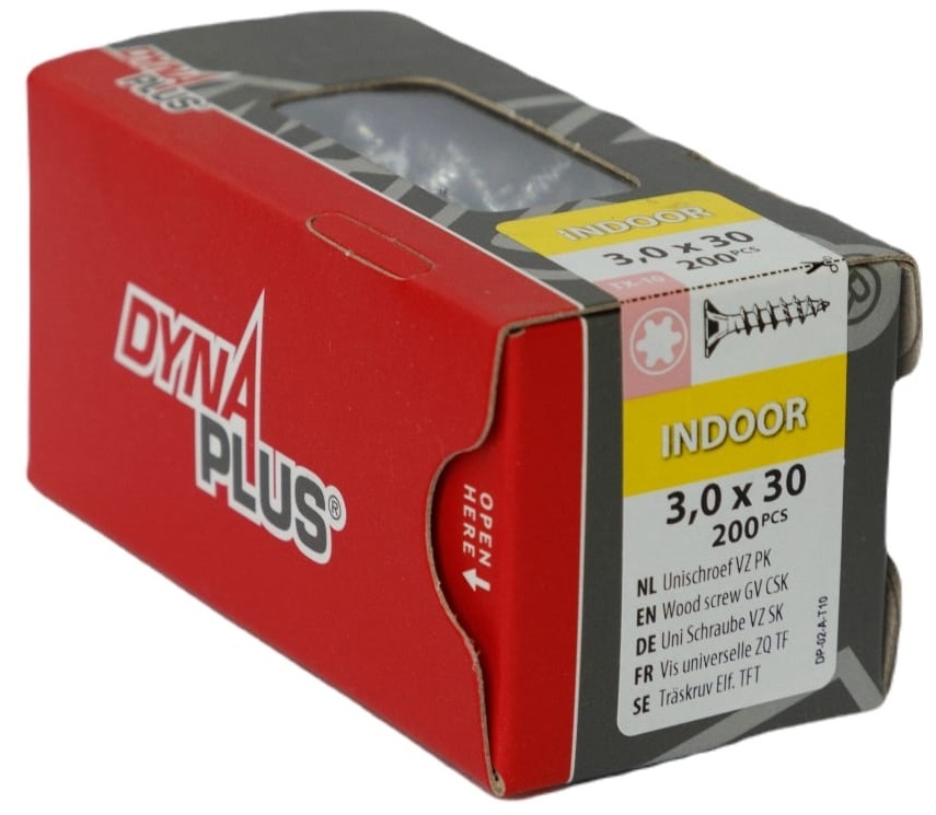 DYNAPLUS UNISCHROEF VZ PK TX-10 3.0X30   (200)