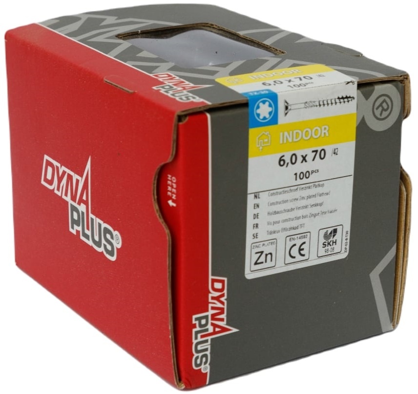 DYNAPLUS CONSTRUCTIESCHROEF VZ PK +SNIJPUNT TX-30 6.0X70/42 (100)
