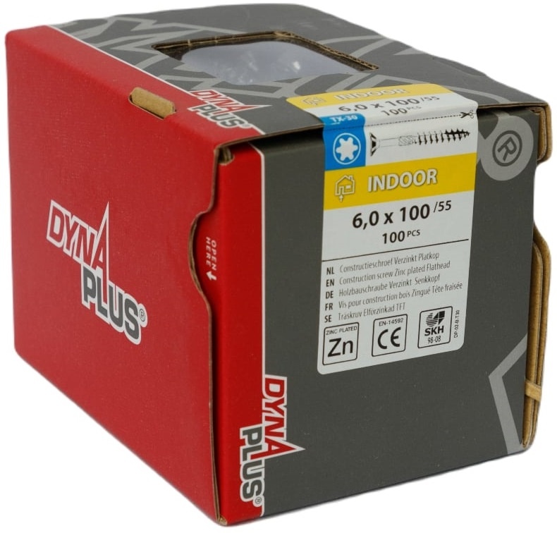 DYNAPLUS CONSTRUCTIESCHROEF VZ PK +SNIJPUNT TX-30 6.0X100/55 (100)