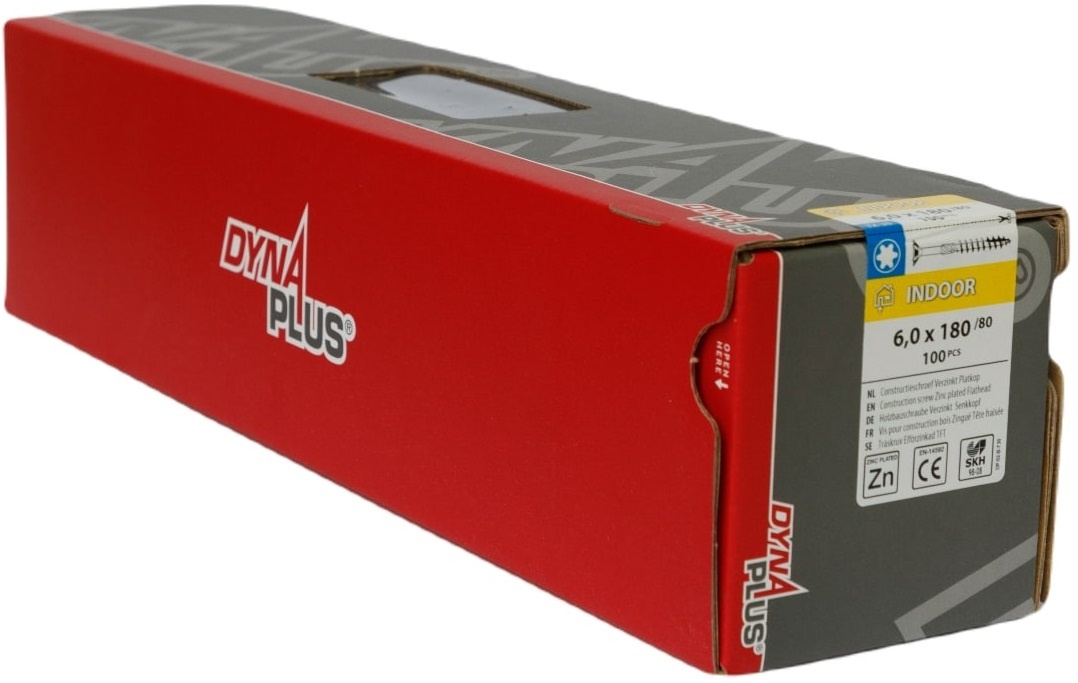 DYNAPLUS CONSTRUCTIESCHROEF VZ PK +SNIJPUNT TX-30 6.0X180/80   (100)