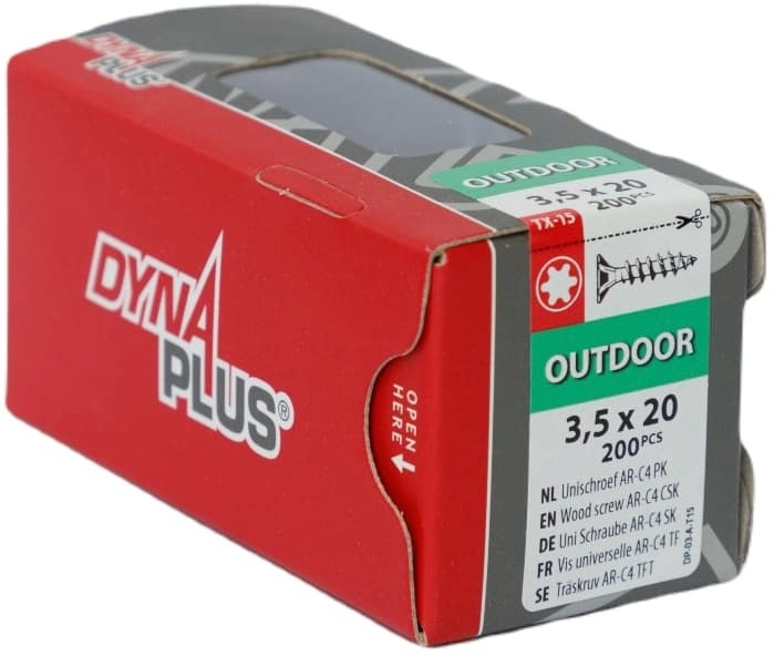 DYNAPLUS UNISCHROEF AR-COATING PK TX-15 3.5X20   (200)
