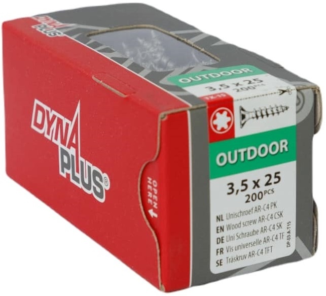 DYNAPLUS UNISCHROEF AR-COATING PK TX-15 3.5X25   (200)