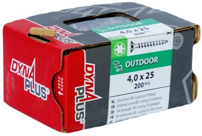 DYNAPLUS UNISCHROEF AR-COATING PK TX-20 4.0X25   (200)