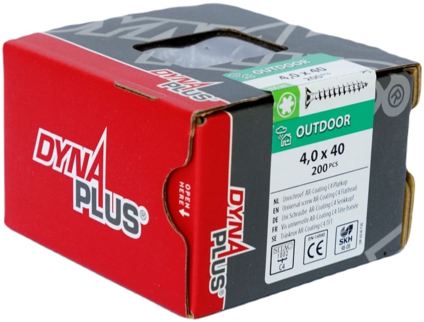DYNAPLUS UNISCHROEF AR-COATING PK TX-20 4.0X40   (200)