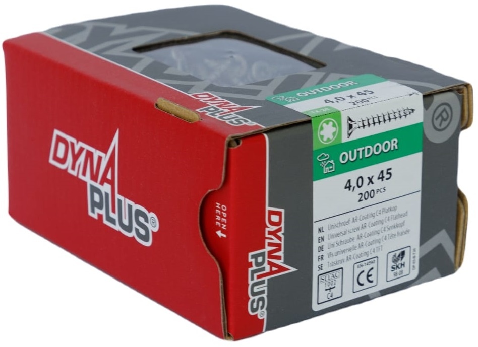 DYNAPLUS UNISCHROEF AR-COATING PK TX-20 4.0X45 (200)
