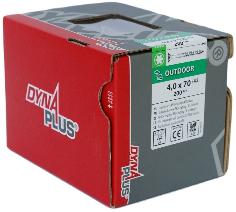 DYNAPLUS UNISCHROEF AR-COATING PK TX-20 4.0X70/42   (200)