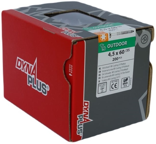 DYNAPLUS UNISCHROEF AR-COATING PK TX-25 4.5X60/35   (200)