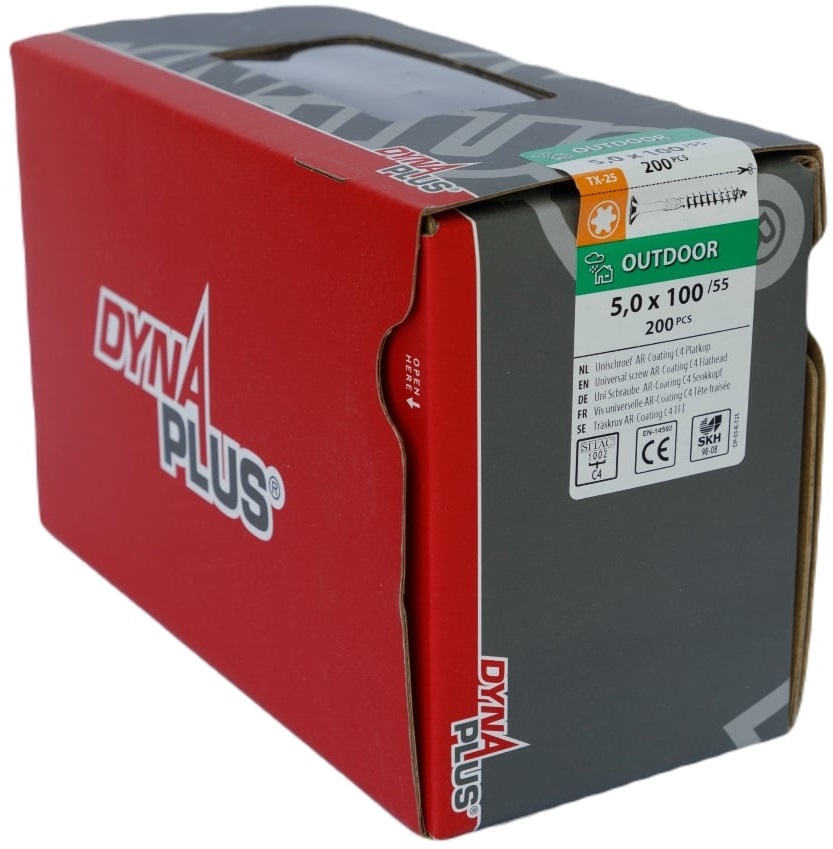 DYNAPLUS UNISCHROEF AR-COATING PK TX-25 5.0X100/55   (200)