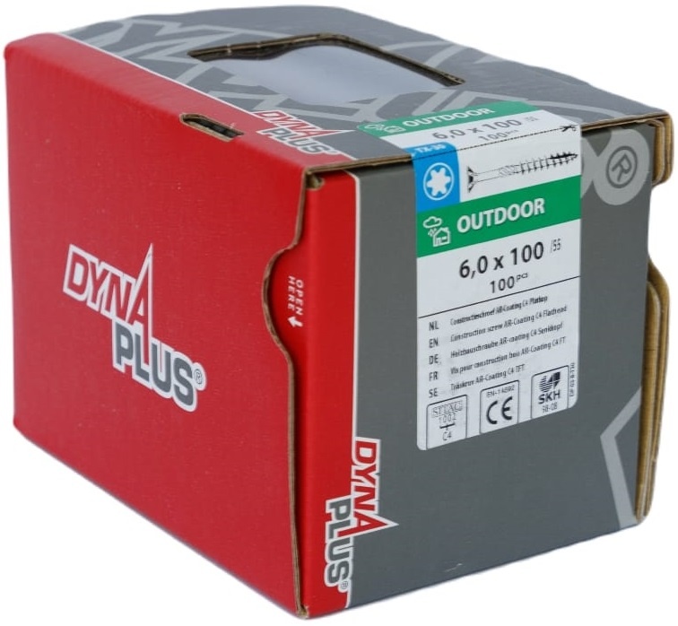 DYNAPLUS CONSTRUCTIESCHROEF AR-COATING PK +SNIJPUNT TX-30 6.0X100/55   (100)