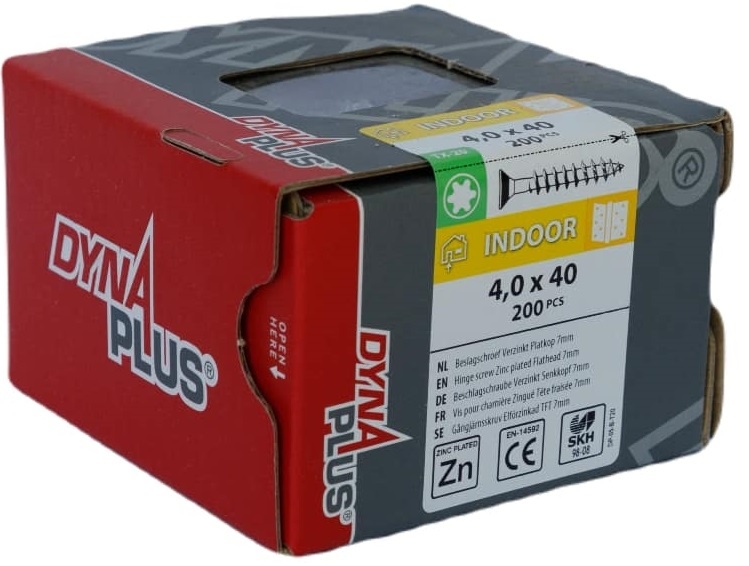 DYNAPLUS BESLAGSCHROEF VZ PK-7MM TX-20 4.0X40   (200)