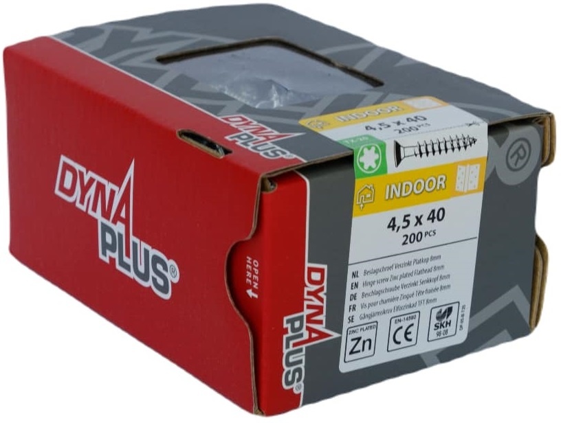 DYNAPLUS BESLAGSCHROEF VZ PK-8MM TX-20 4.5X40 (200)