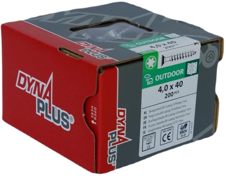 DYNAPLUS BESLAGSCHROEF AR-SILVER PK-7MM TX-20 4.0X40   (200)