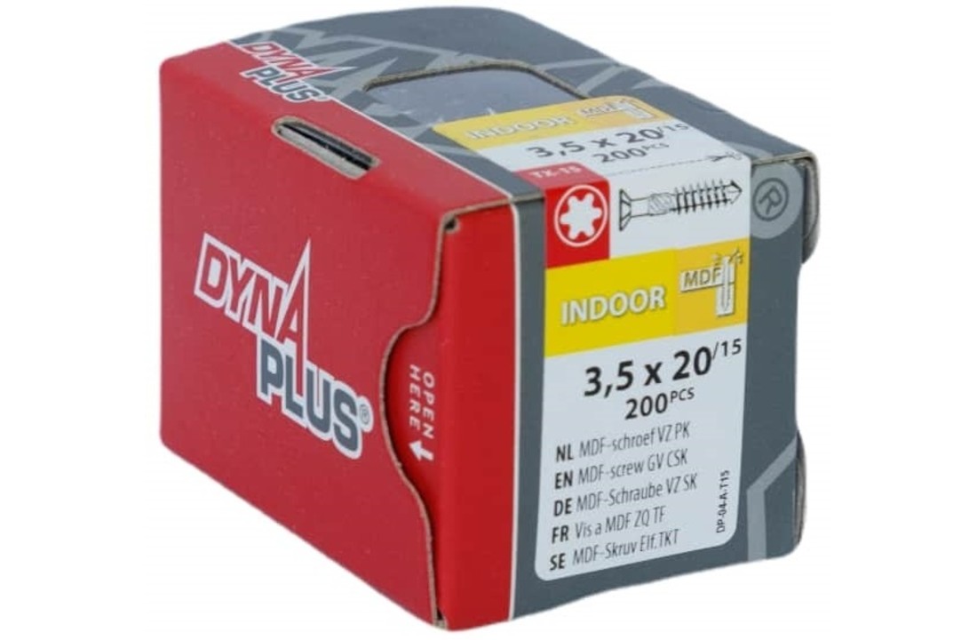 DYNAPLUS MDF-SCHROEF VZ PK-75Â° TX-15 3.5X20/15   (200)