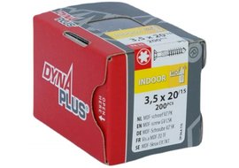 Dynaplus  MDF-schroef VZ PK-75Â° TX-15 3.5X20/15 - 200 stuks