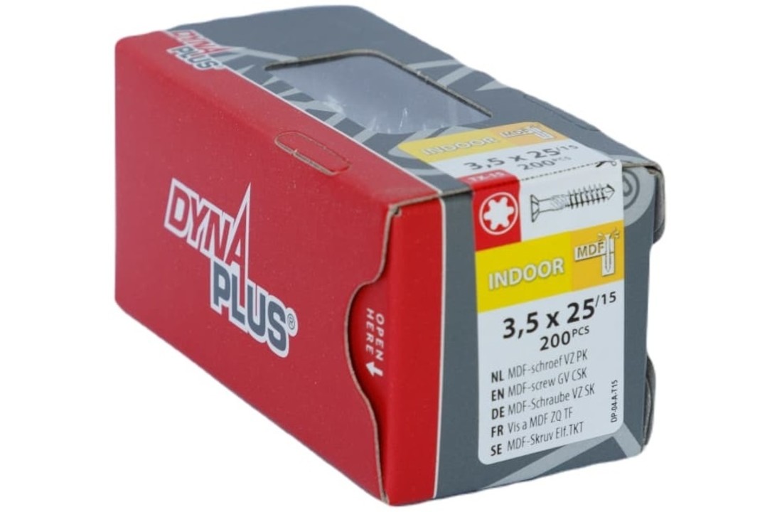 DYNAPLUS MDF-SCHROEF VZ PK-75Â° TX-15 3.5X25/15   (200)