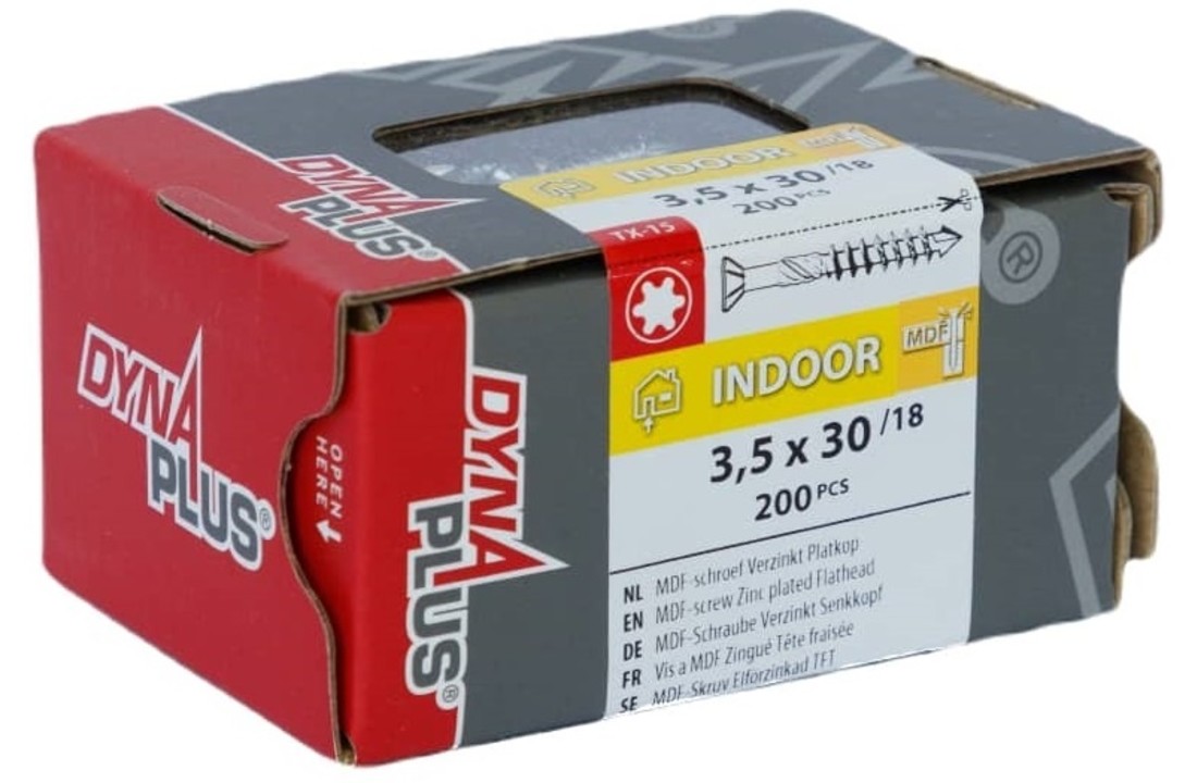 DYNAPLUS MDF-SCHROEF VZ PK-75Â° TX-15 3.5X30/18   (200)