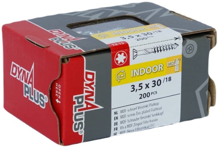 DYNAPLUS MDF-SCHROEF VZ PK-75° TX-15 3.5X30/18 (200)