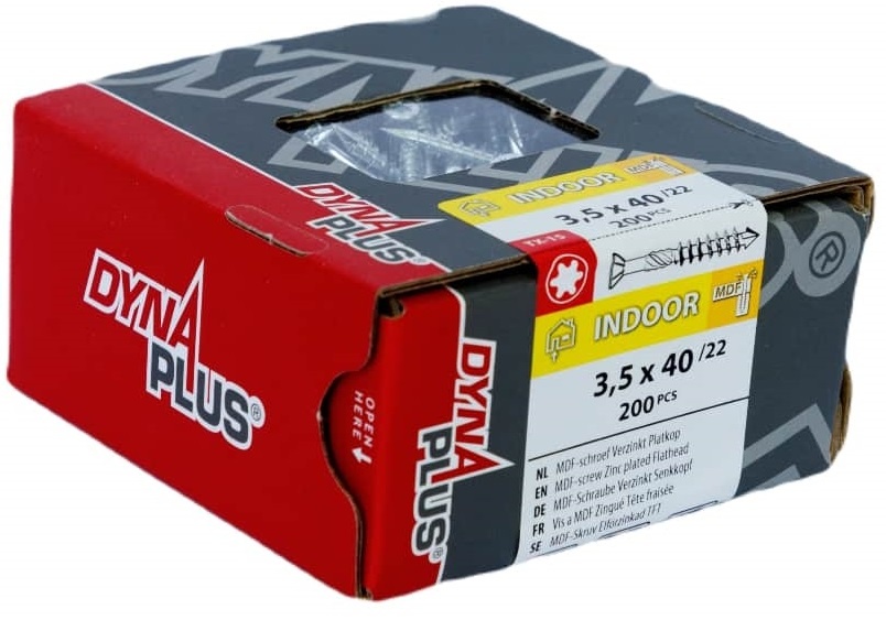 DYNAPLUS MDF-SCHROEF VZ PK-75° TX-15 3.5X40/22   (200)