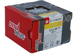 Dynaplus  MDF-schroef VZ PK-75Â° TX-15 3.5X45/26 - 200 stuks