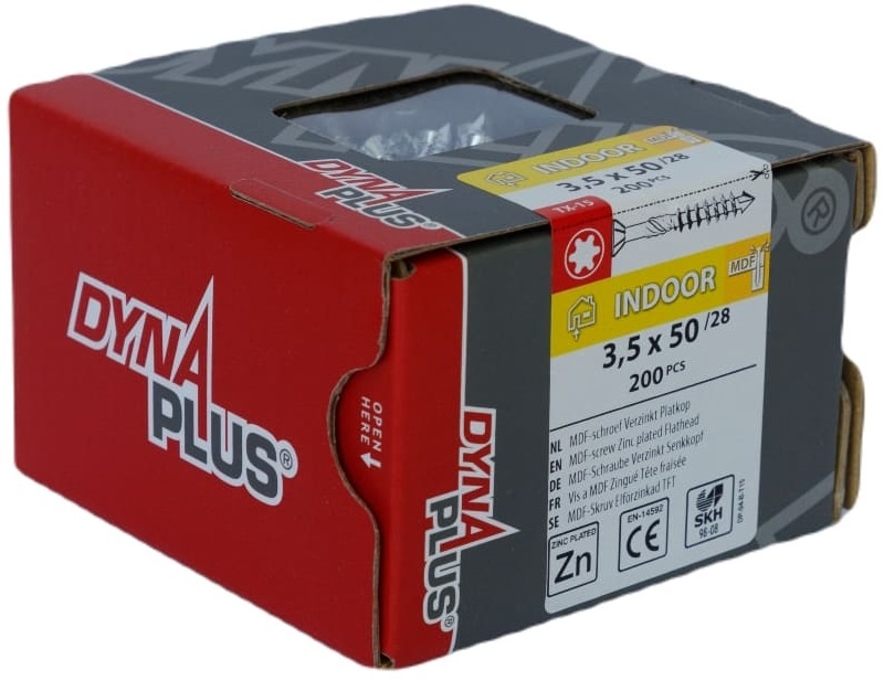 DYNAPLUS MDF-SCHROEF VZ PK-75° TX-15 3.5X50/28   (200)