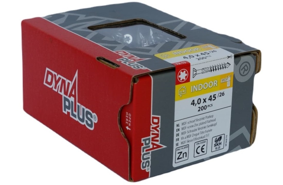 DYNAPLUS MDF-SCHROEF VZ PK-75° TX-15 4.0X45/26 (200)