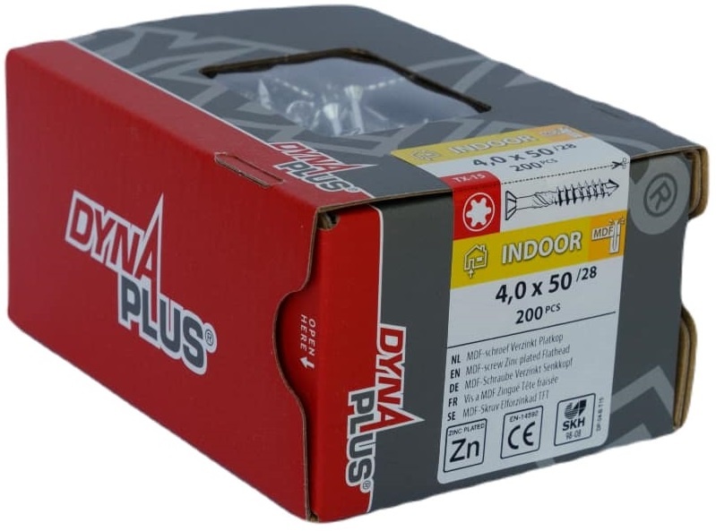 DYNAPLUS MDF-SCHROEF VZ PK-75Â° TX-15 4.0X50/28   (200)