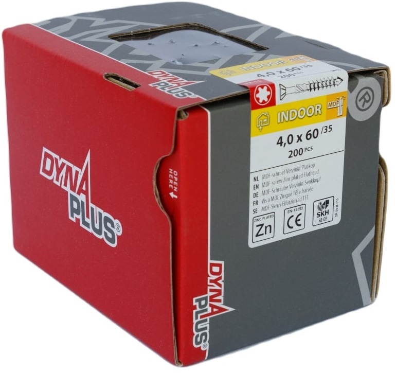 DYNAPLUS MDF-SCHROEF VZ PK-75° TX-15 4.0X60/35   (200)