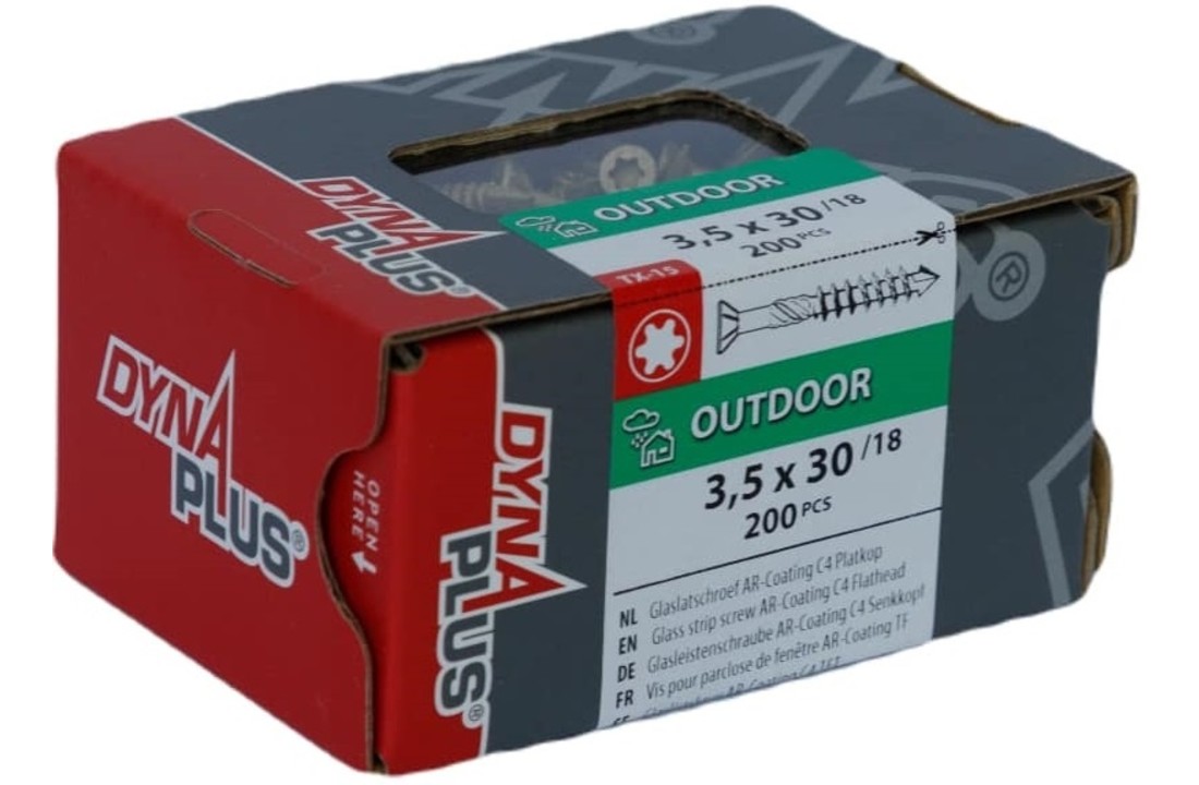 DYNAPLUS GLASLATSCHROEF AR-BRONZE PK-75Â° TX-15 3.5X30/18   (200)