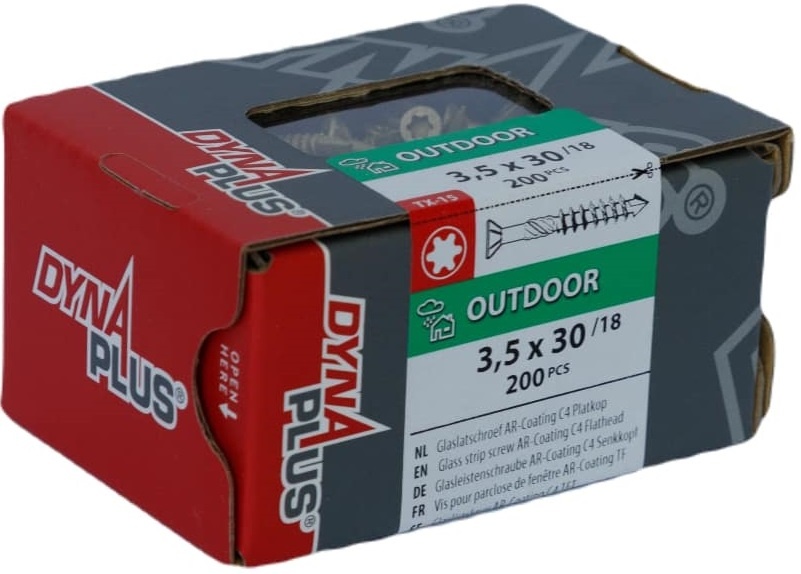 DYNAPLUS GLASLATSCHROEF AR-BRONZE PK-75° TX-15 3.5X30/18   (200)