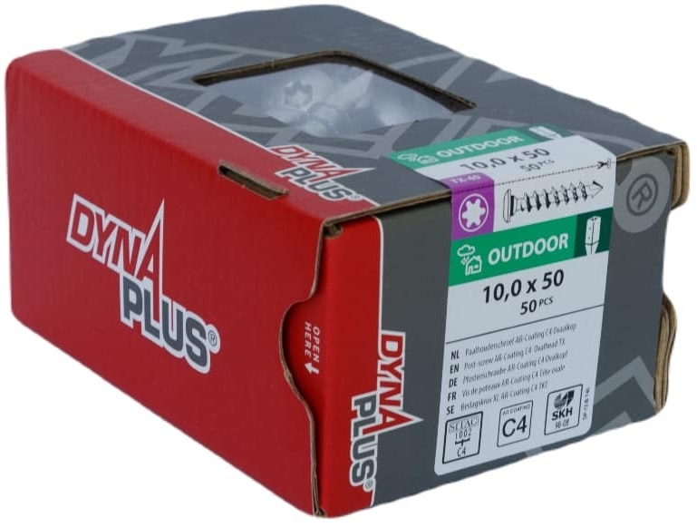 DYNAPLUS PAALHOUDERSCHROEF AR-SILVER OVK TX-40 10.0X50   (50)