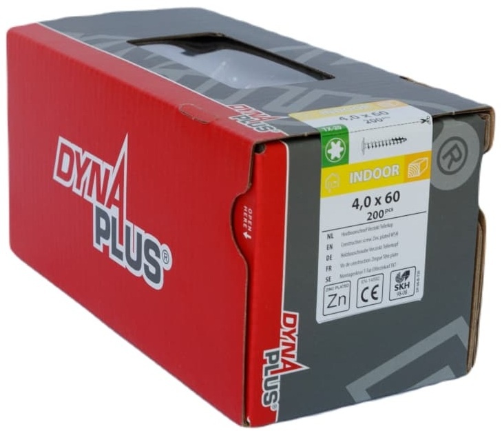 DYNAPLUS TELLERKOPSCHROEF VZ TK TX-20 4.0X60   (200)