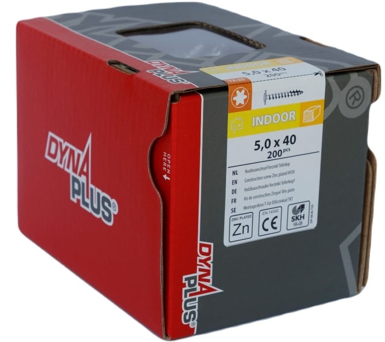 DYNAPLUS TELLERKOPSCHROEF VZ TK TX-25 5.0X40 (200)