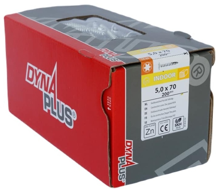 DYNAPLUS TELLERKOPSCHROEF VZ TK TX-25 5.0X70   (200)