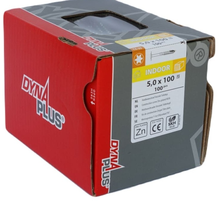 DYNAPLUS TELLERKOPSCHROEF VZ TK TX-25 5.0X100/55   (100)