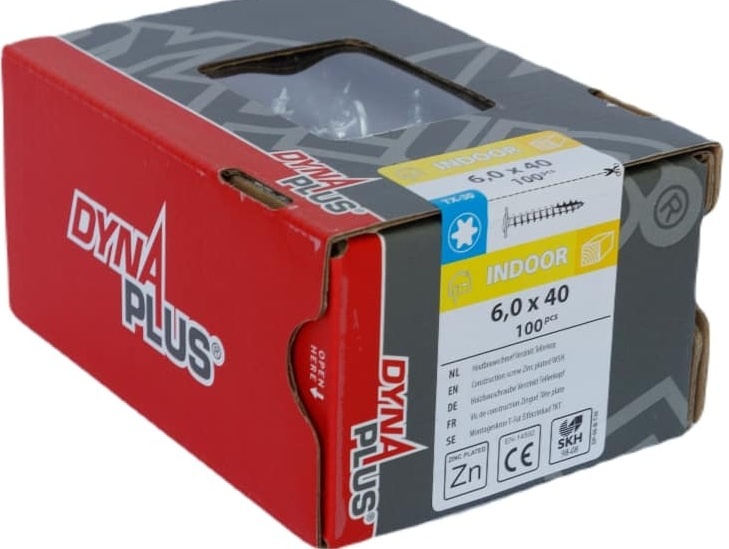 DYNAPLUS TELLERKOPSCHROEF VZ TK TX-30 6.0X40 (100)