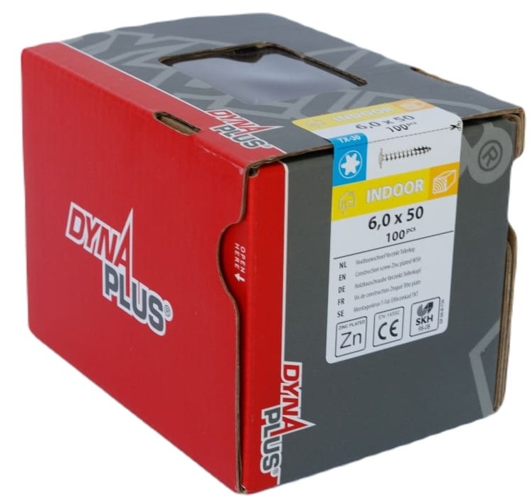 DYNAPLUS TELLERKOPSCHROEF VZ TK TX-30 6.0X50   (100)