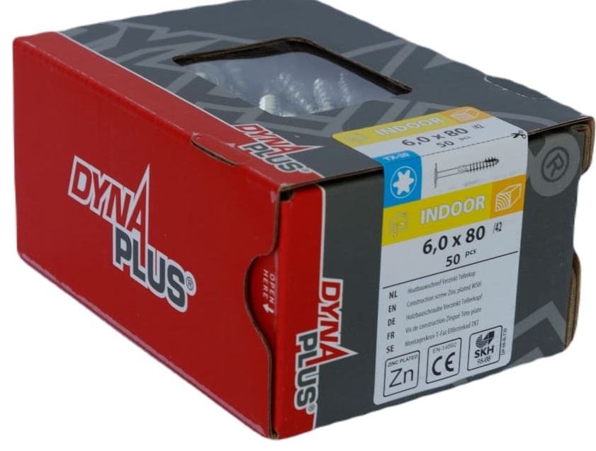 DYNAPLUS TELLERKOPSCHROEF VZ TK TX-30 6.0X80/42   (50)