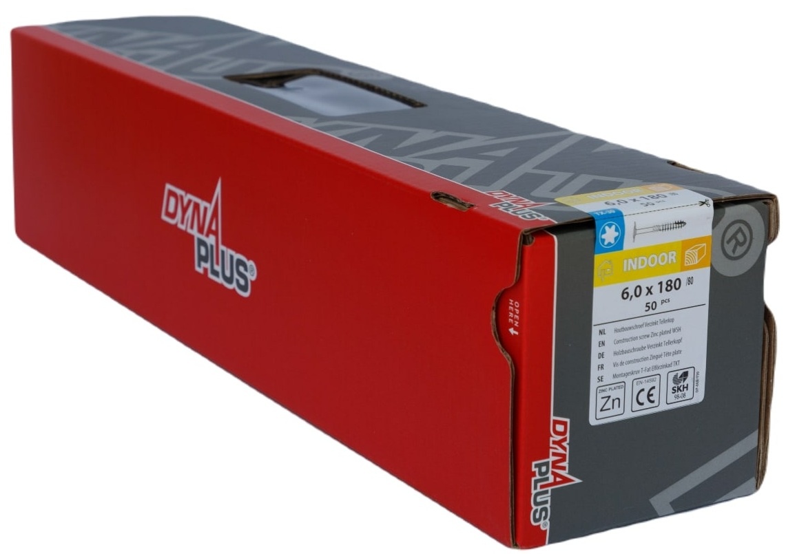 DYNAPLUS TELLERKOPSCHROEF VZ TK TX-30 6.0X180/80   (50)