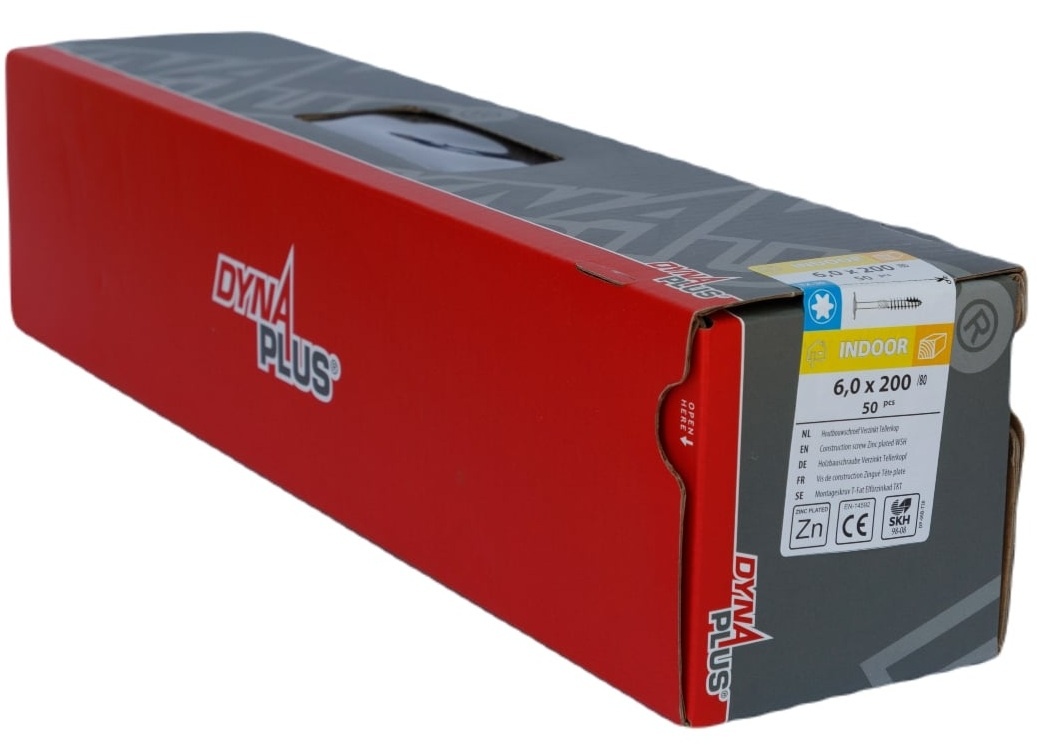 DYNAPLUS TELLERKOPSCHROEF VZ TK TX-30 6.0X200/80   (50)