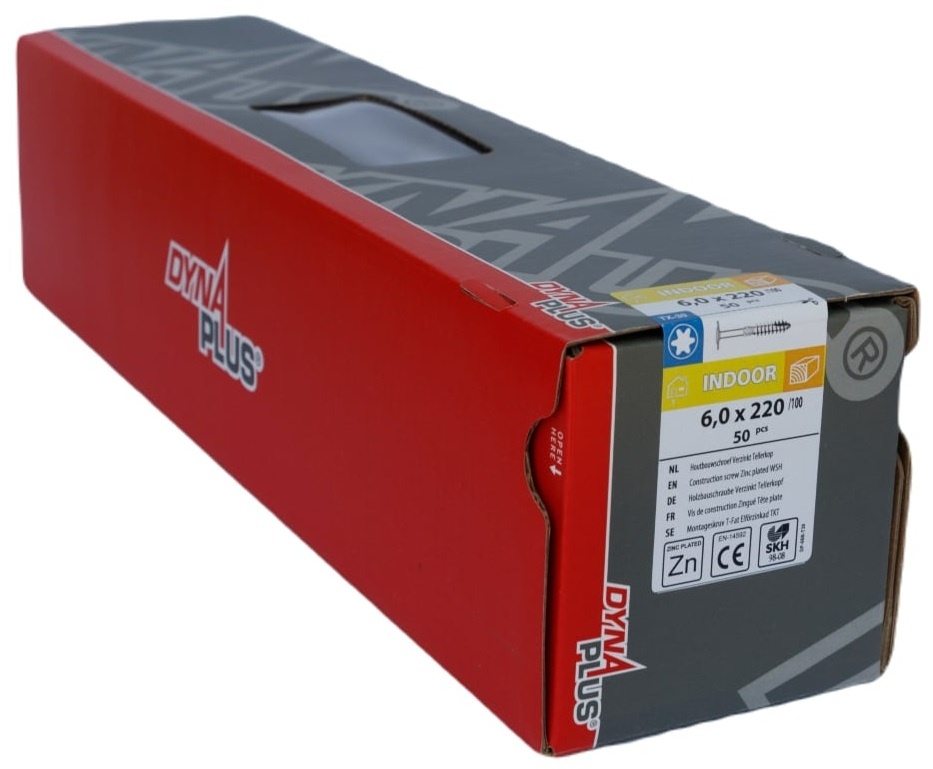 DYNAPLUS TELLERKOPSCHROEF VZ TK TX-30 6.0X220/100   (50)