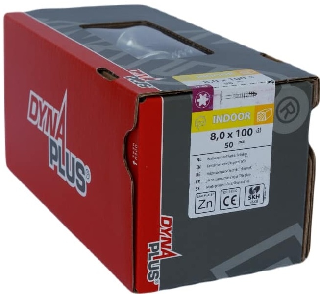 DYNAPLUS TELLERKOPSCHROEF VZ TK TX-40 8.0X100/55   (50)