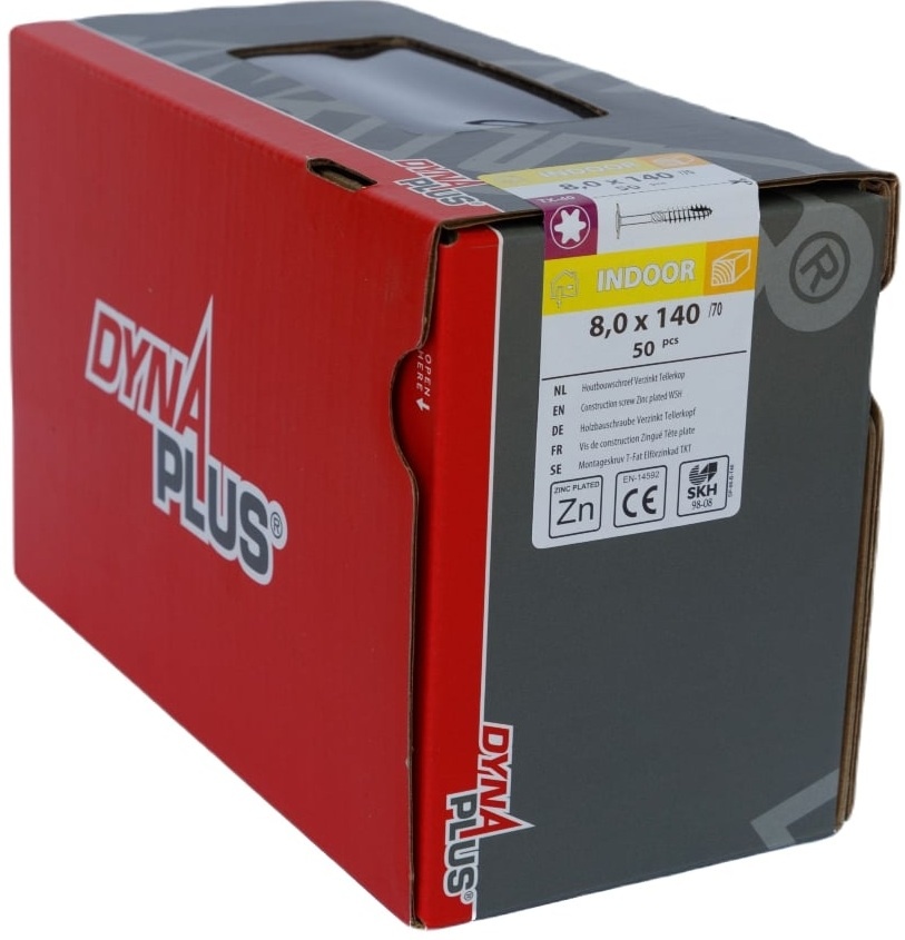 DYNAPLUS TELLERKOPSCHROEF VZ TK TX-40 8.0X140/70 (50)