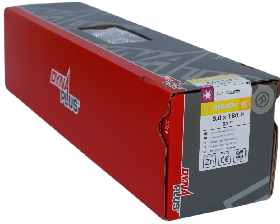 DYNAPLUS TELLERKOPSCHROEF VZ TK TX-40 8.0X180/80   (50)