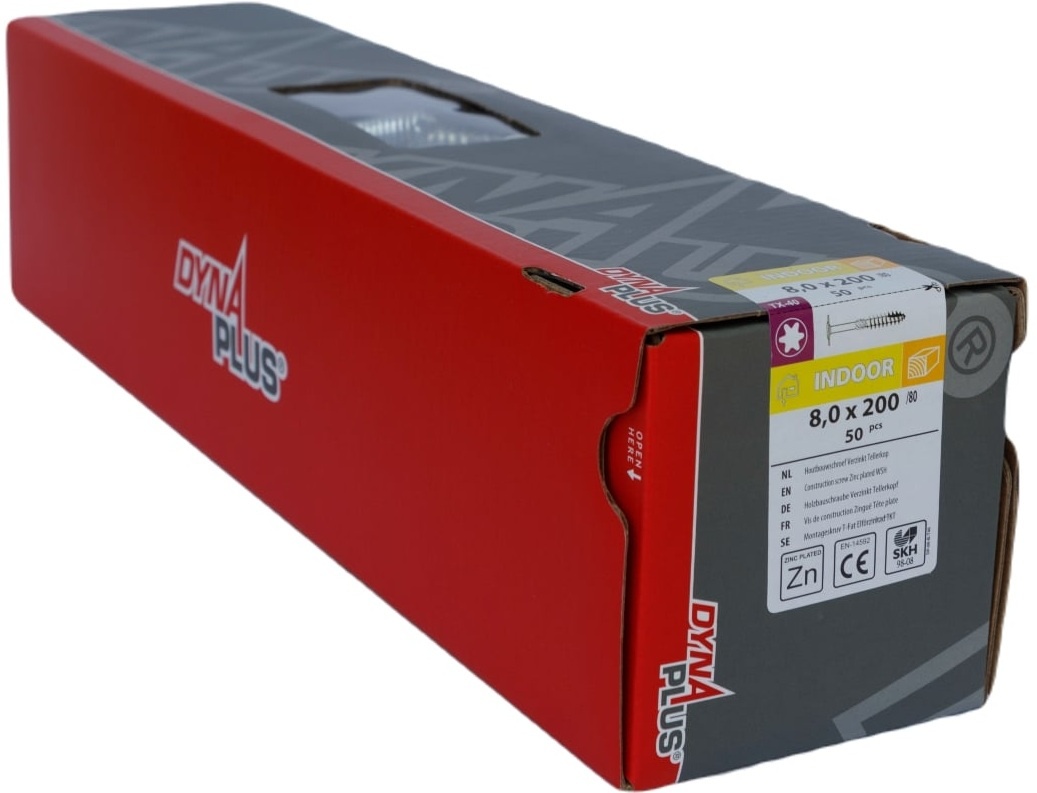 DYNAPLUS TELLERKOPSCHROEF VZ TK TX-40 8.0X200/80   (50)