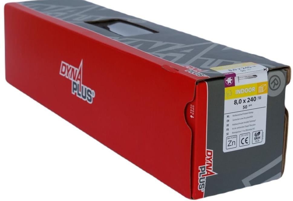 DYNAPLUS TELLERKOPSCHROEF VZ TK TX-40 8.0X240/100   (50)