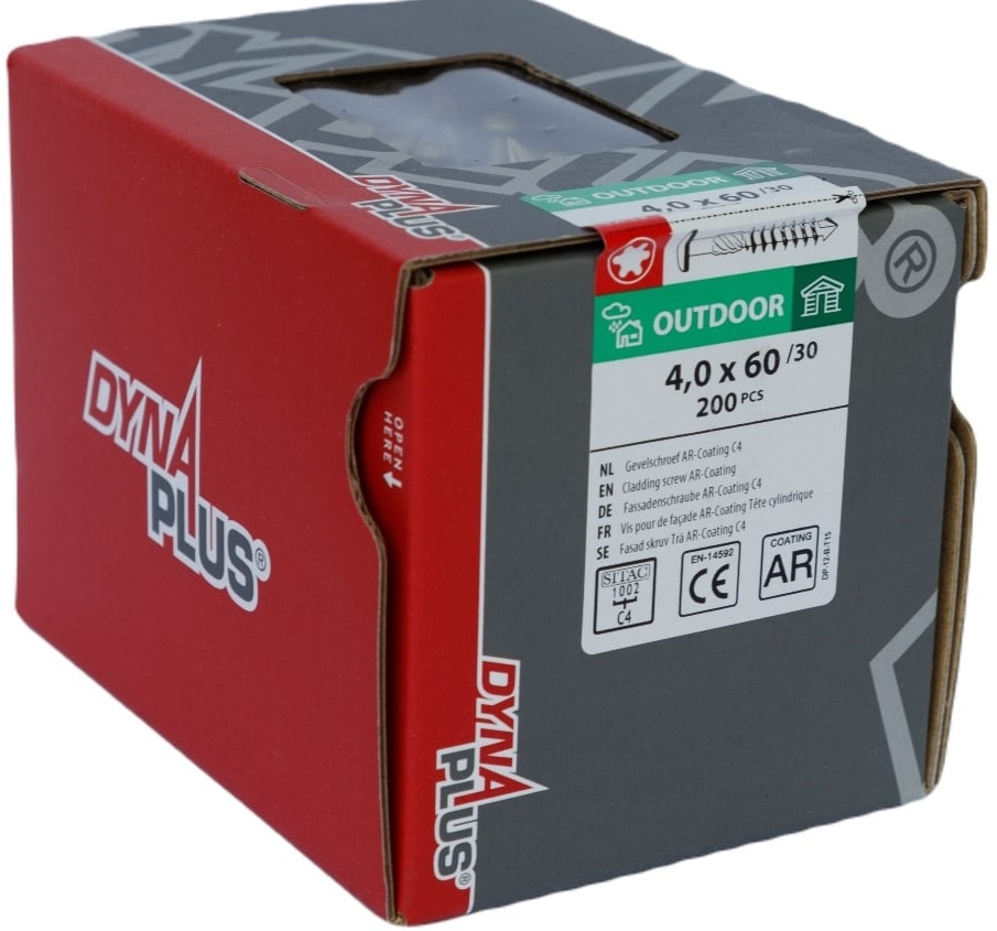 DYNAPLUS GEVELSCHROEF AR-BRONZE CK TX-15 4.0X60/30   (200)